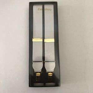 Canterbury White Suspenders New in Box
